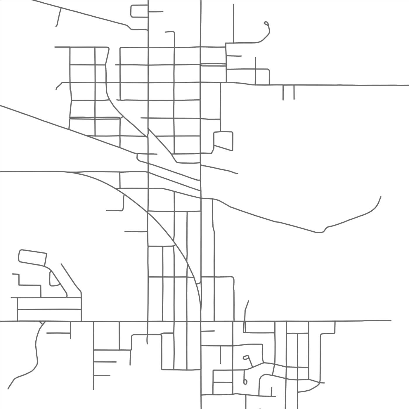 ROAD MAP OF LA SARRE, CANADA BY MAPBAKES