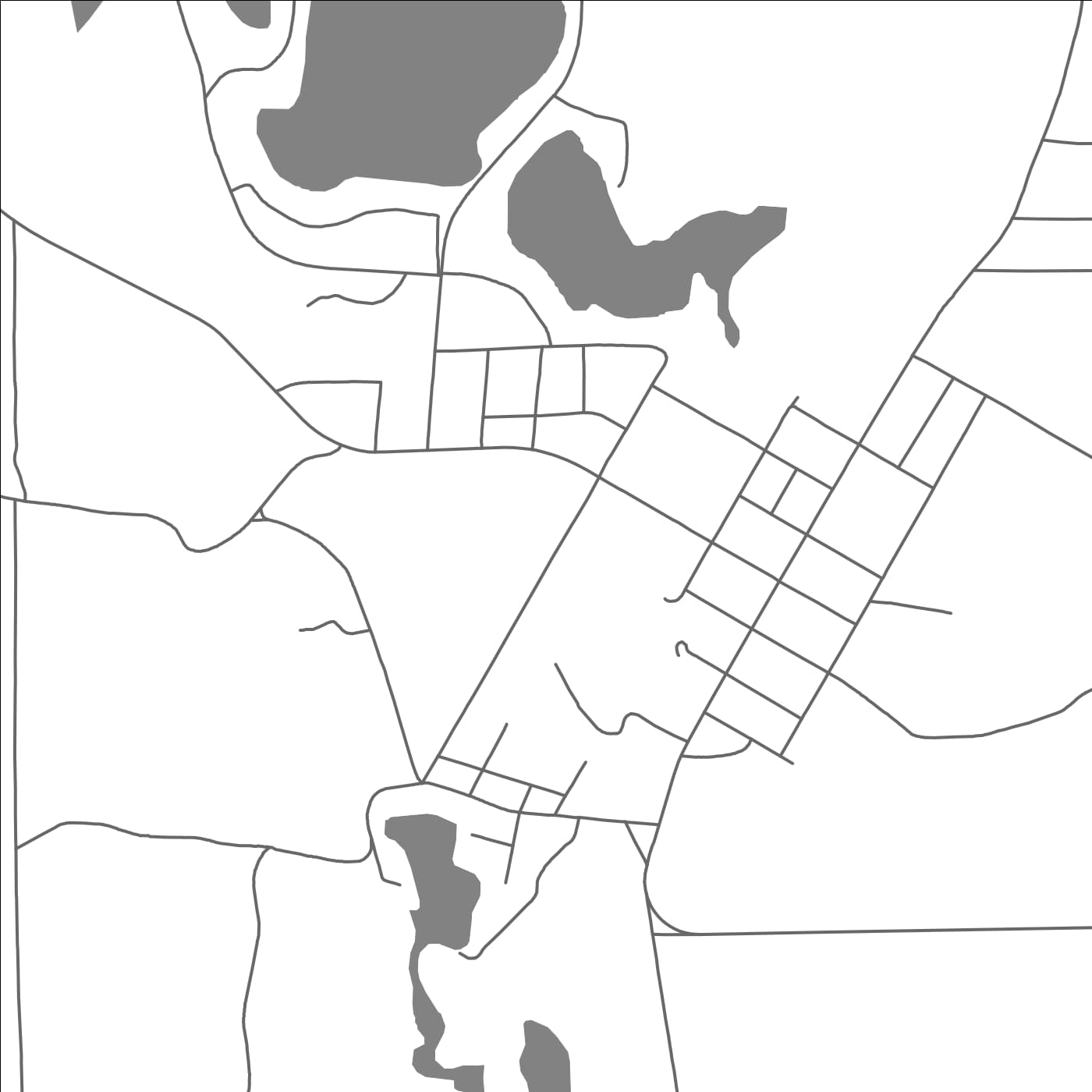 ROAD MAP OF LAC NOMININGUE, CANADA BY MAPBAKES