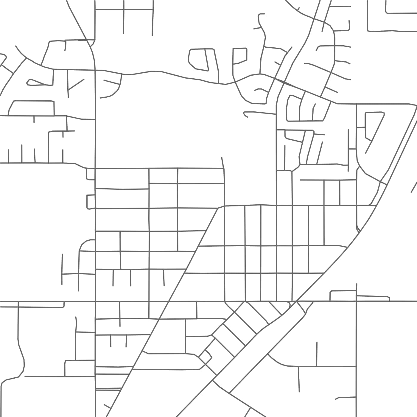 ROAD MAP OF LACOMBE, CANADA BY MAPBAKES