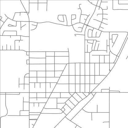 ROAD MAP OF LACOMBE, CANADA BY MAPBAKES