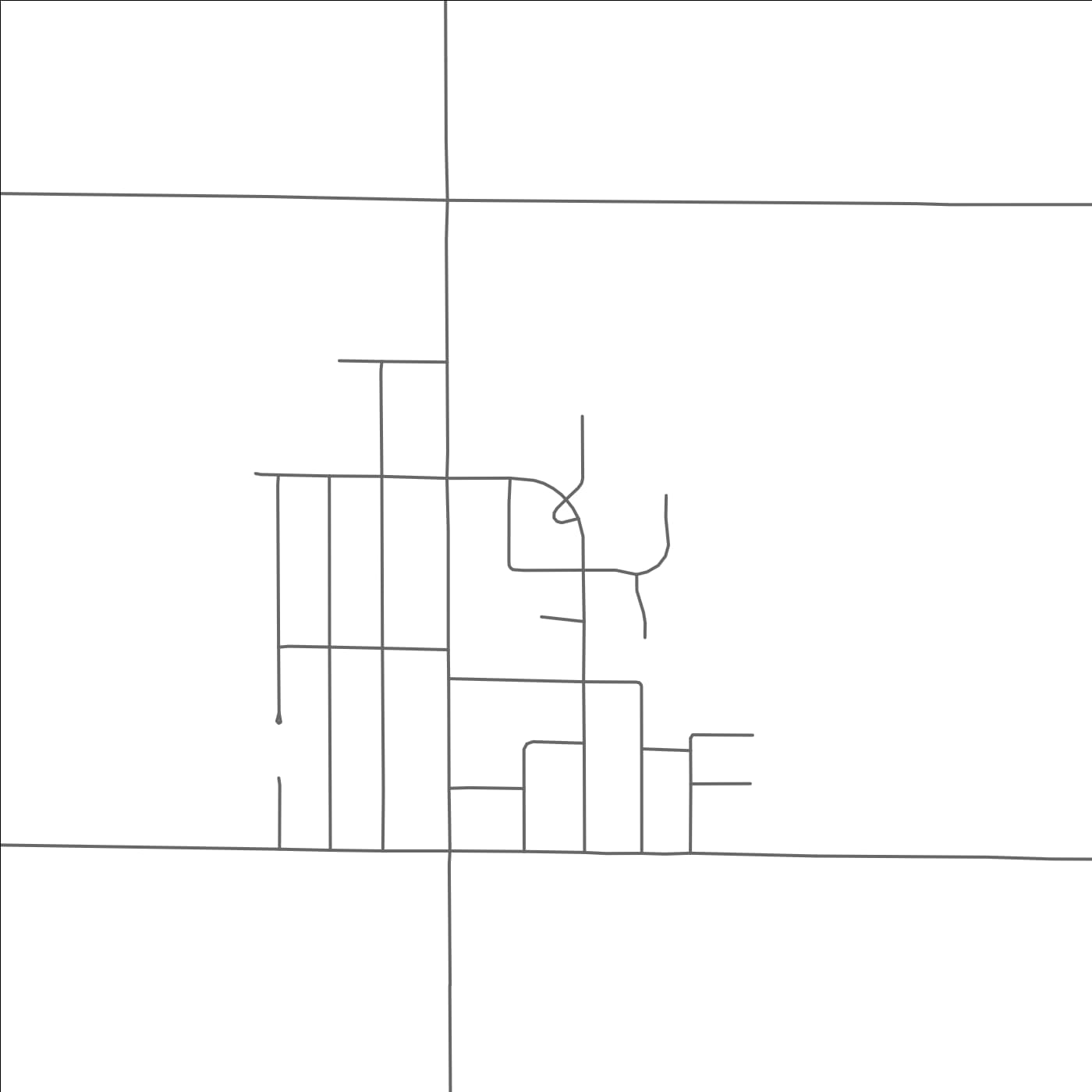 ROAD MAP OF LANDMARK, CANADA BY MAPBAKES