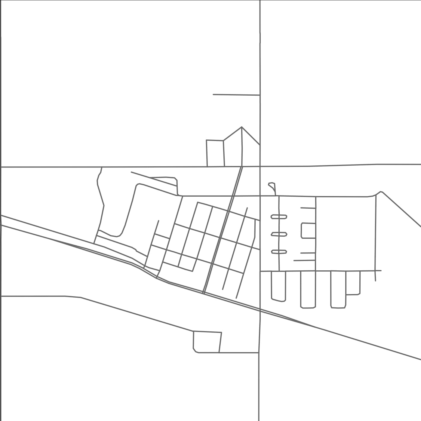 ROAD MAP OF LANIGAN, CANADA BY MAPBAKES