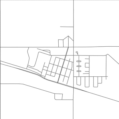 ROAD MAP OF LANIGAN, CANADA BY MAPBAKES