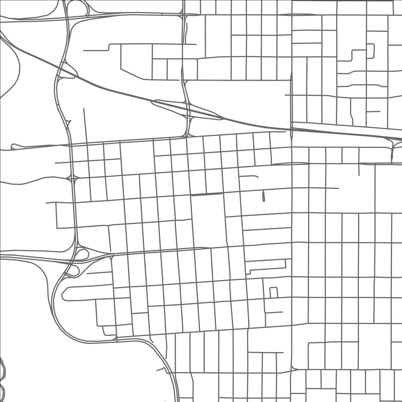 ROAD MAP OF LETHBRIDGE, CANADA BY MAPBAKES