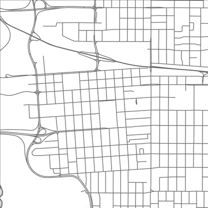 ROAD MAP OF LETHBRIDGE, CANADA BY MAPBAKES