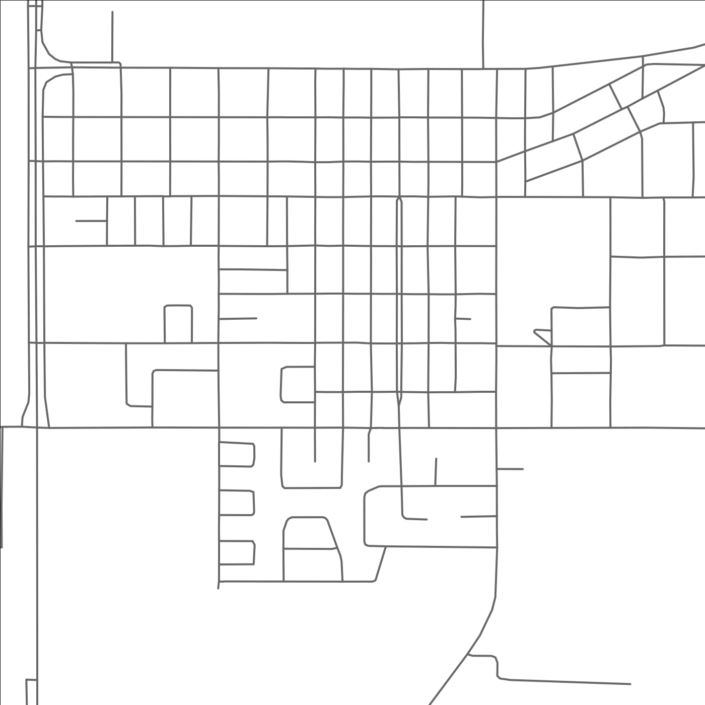 ROAD MAP OF MEADOW LAKE, CANADA BY MAPBAKES