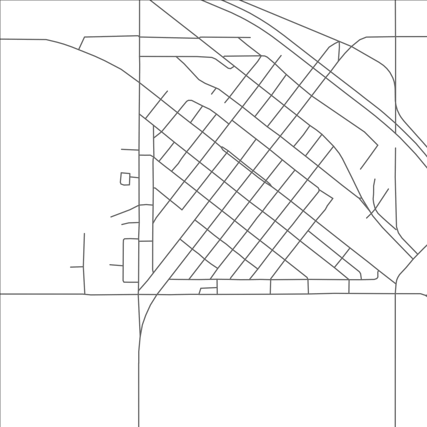 ROAD MAP OF MOOSOMIN, CANADA BY MAPBAKES