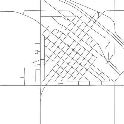 ROAD MAP OF MOOSOMIN, CANADA BY MAPBAKES