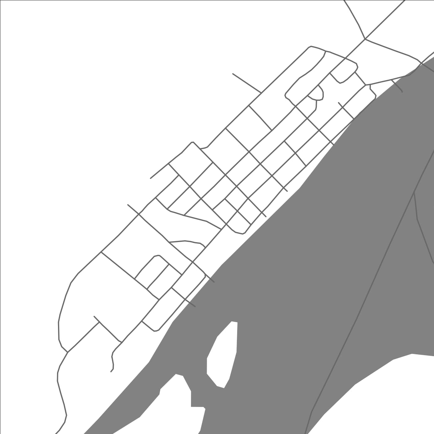 ROAD MAP OF MOOSONEE, CANADA BY MAPBAKES