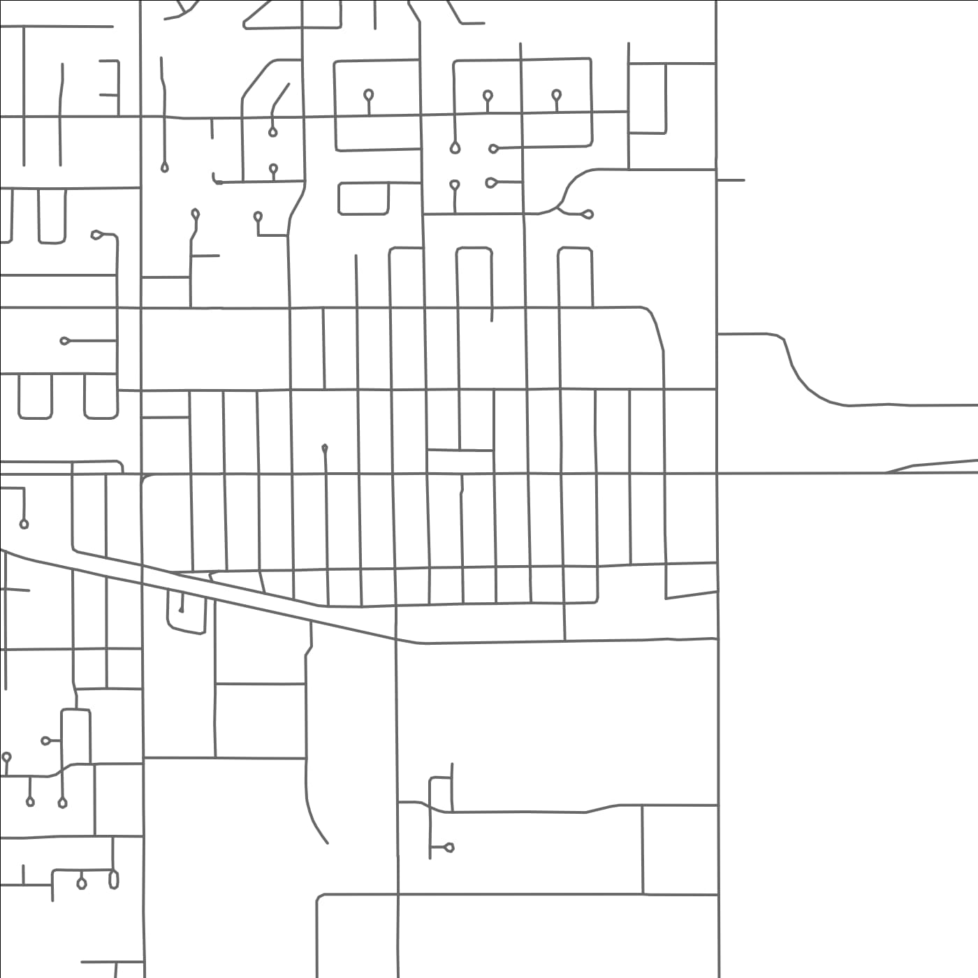 ROAD MAP OF MORDEN, CANADA BY MAPBAKES