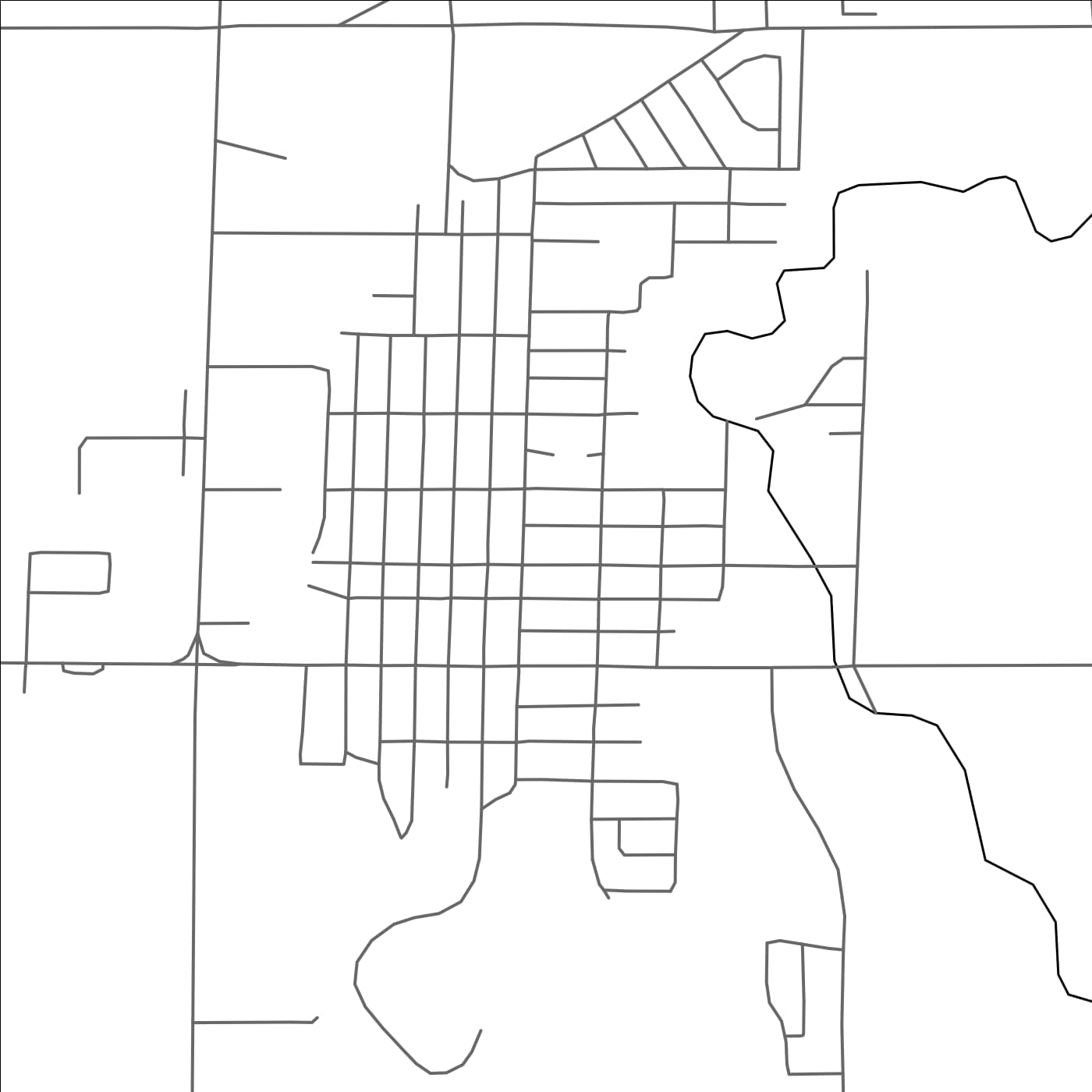 ROAD MAP OF NEEPAWA, CANADA BY MAPBAKES