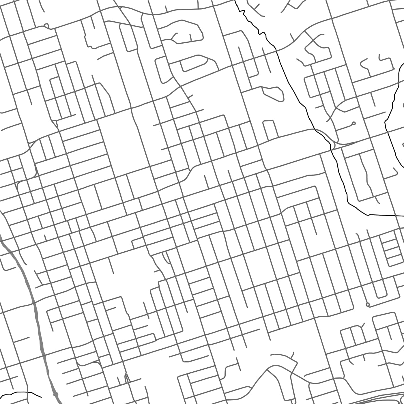 ROAD MAP OF OSHAWA, CANADA BY MAPBAKES