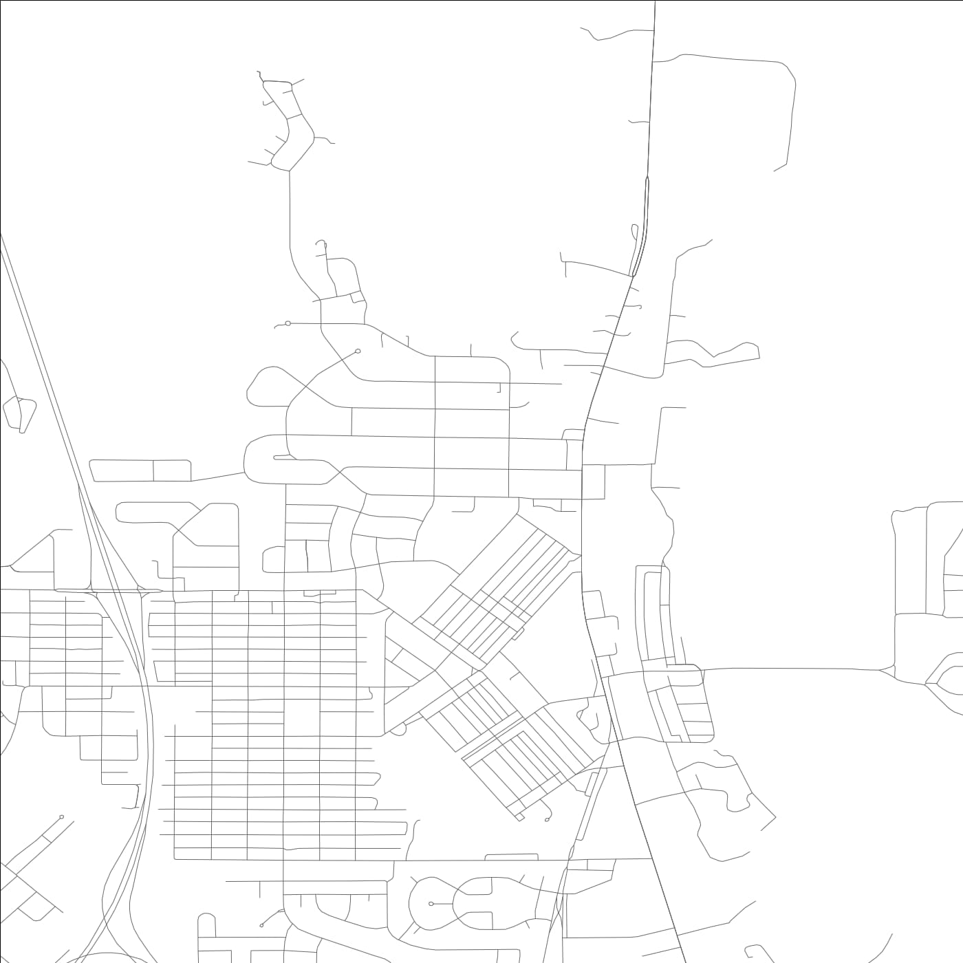 ROAD MAP OF CHICKASAW, ALABAMA BY MAPBAKES