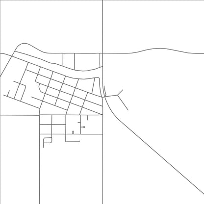 ROAD MAP OF OYEN, CANADA BY MAPBAKES