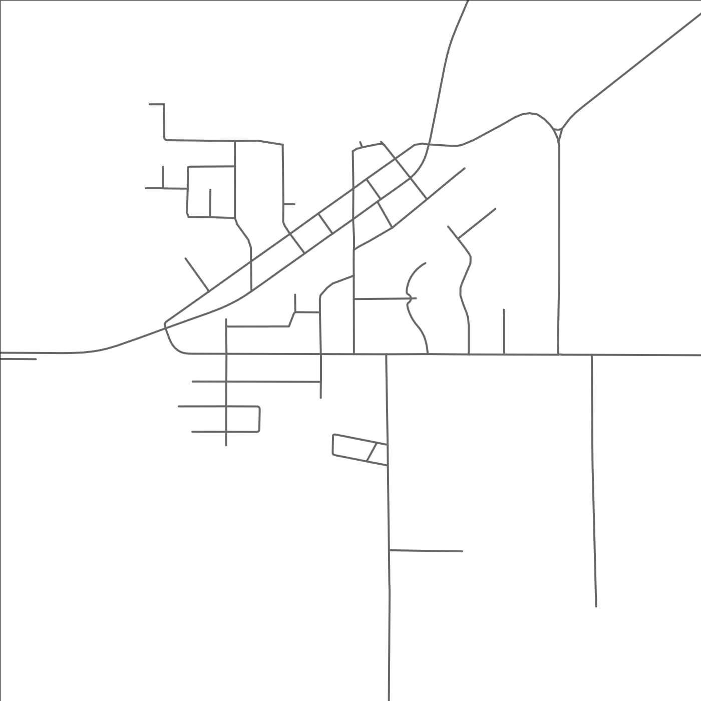 ROAD MAP OF PICTURE BUTTE, CANADA BY MAPBAKES