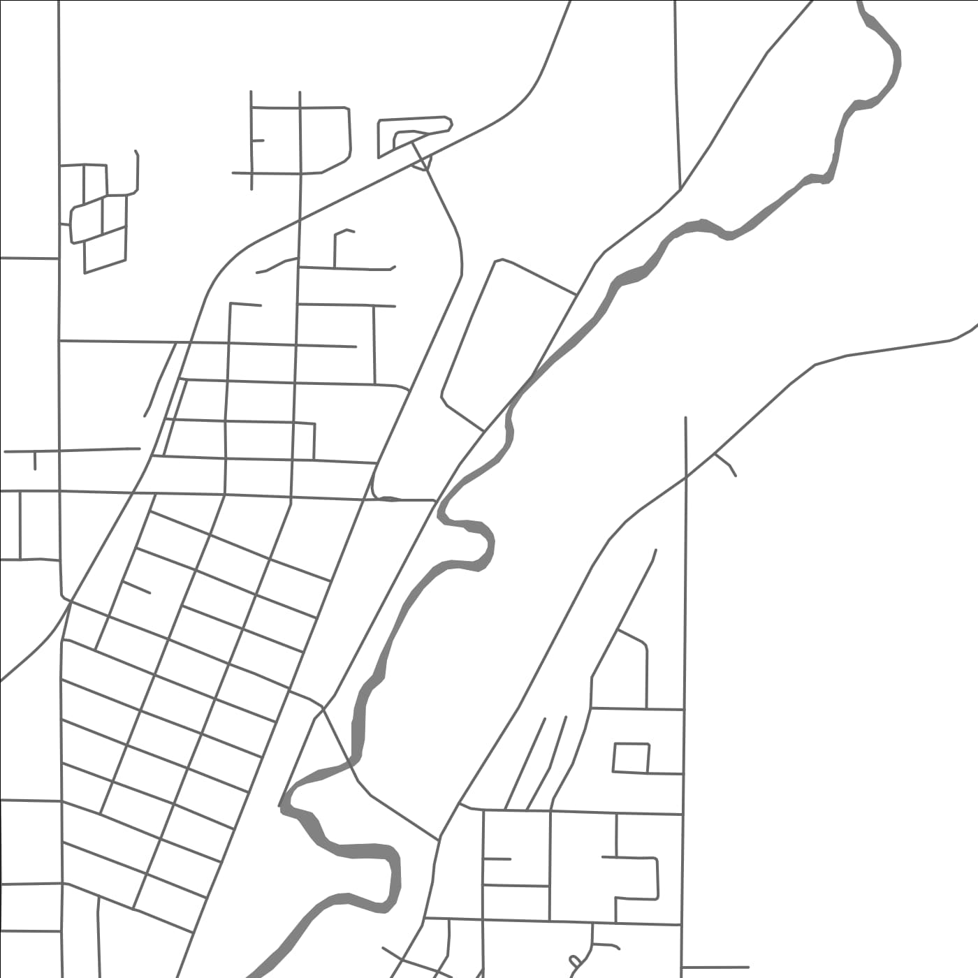 ROAD MAP OF PONOKA, CANADA BY MAPBAKES