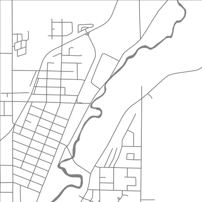 ROAD MAP OF PONOKA, CANADA BY MAPBAKES