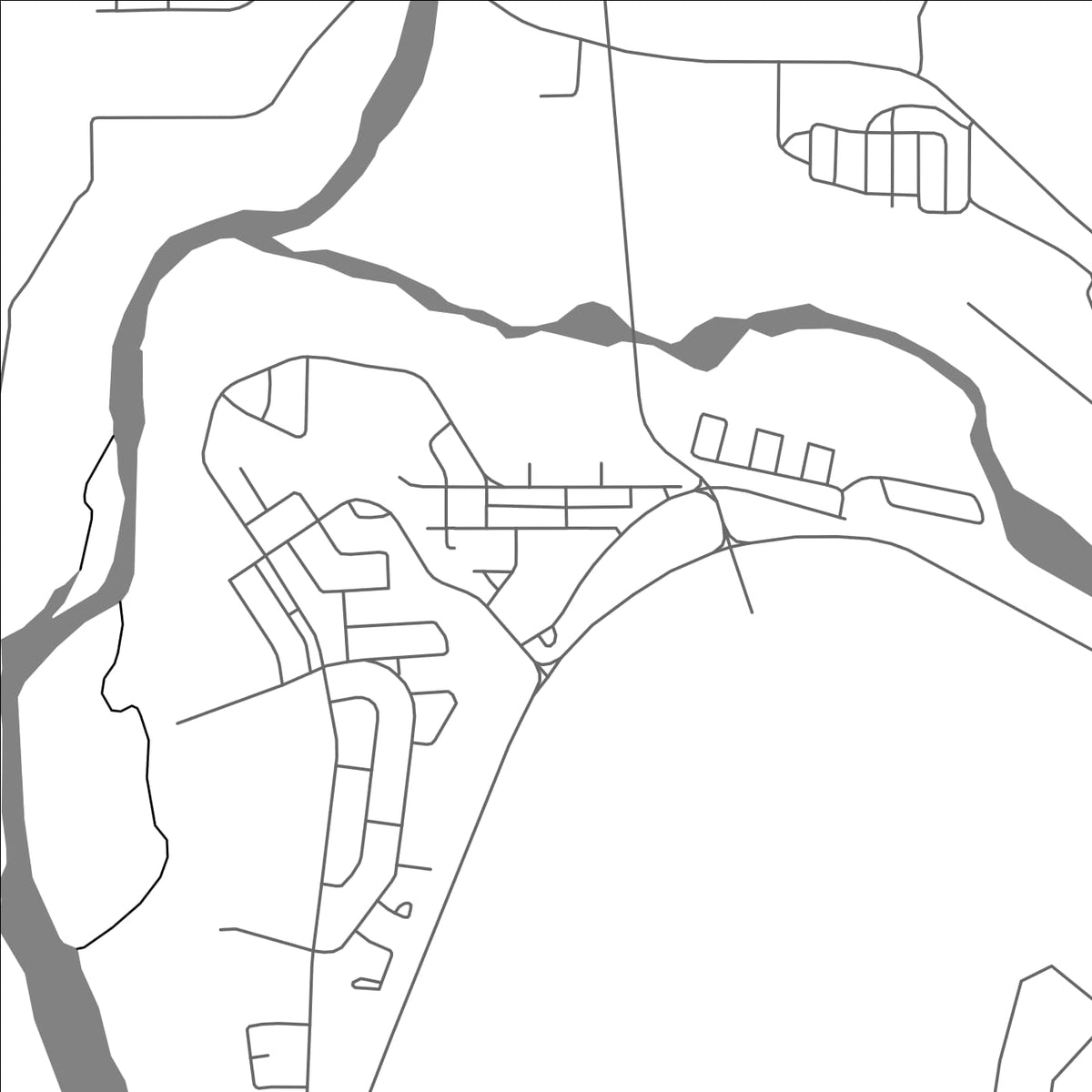 ROAD MAP OF SPARWOOD, CANADA BY MAPBAKES