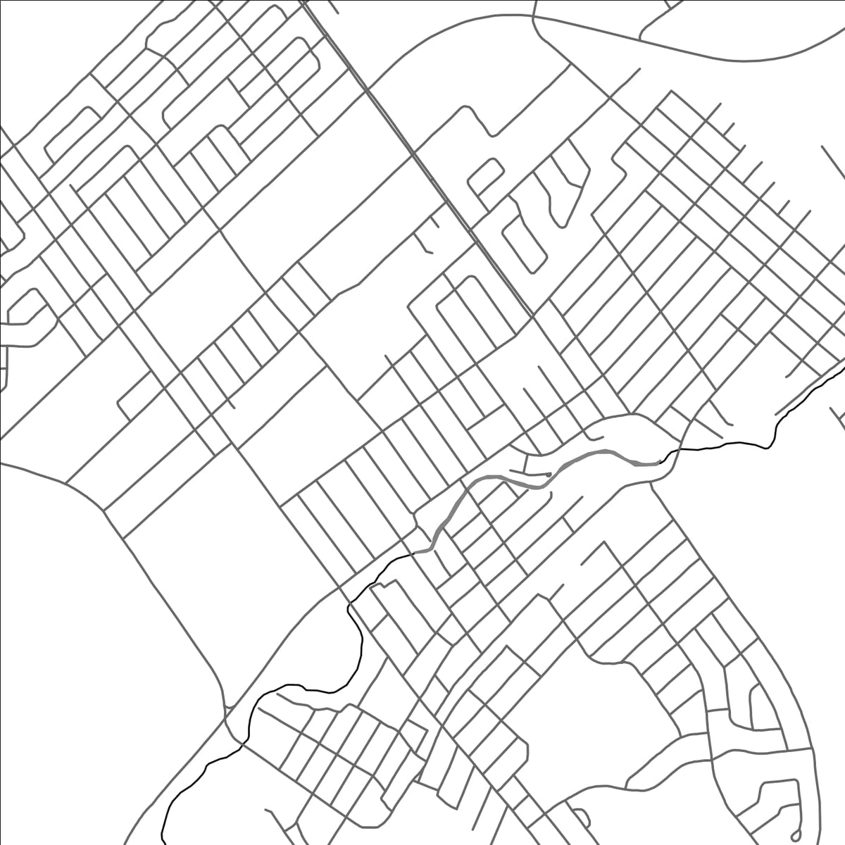 ROAD MAP OF THETFORD MINES, CANADA BY MAPBAKES