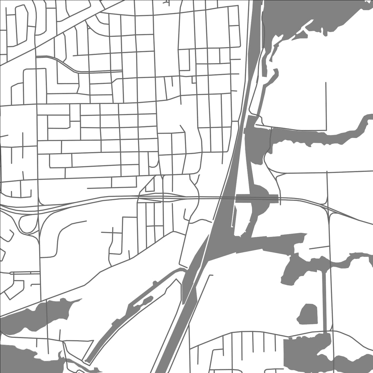 ROAD MAP OF THOROLD, CANADA BY MAPBAKES