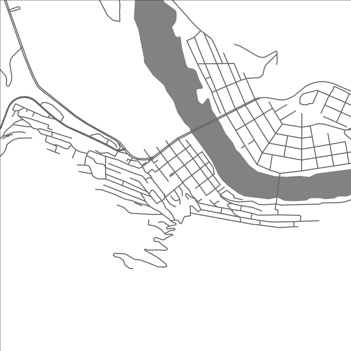 ROAD MAP OF TRAIL, CANADA BY MAPBAKES
