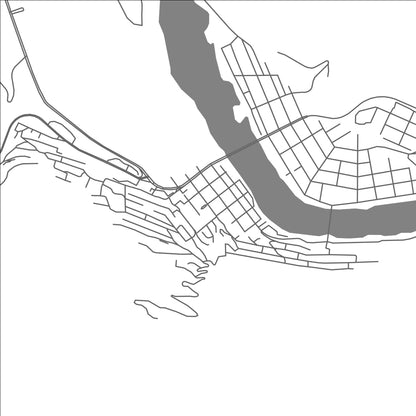 ROAD MAP OF TRAIL, CANADA BY MAPBAKES