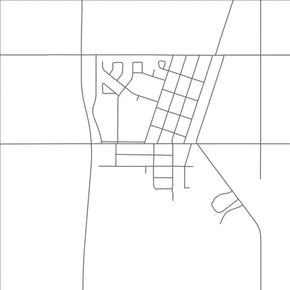 ROAD MAP OF TROCHU, CANADA BY MAPBAKES