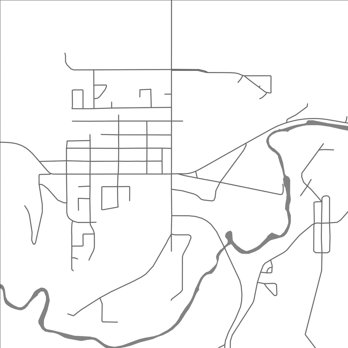 ROAD MAP OF TURNER VALLEY, CANADA BY MAPBAKES