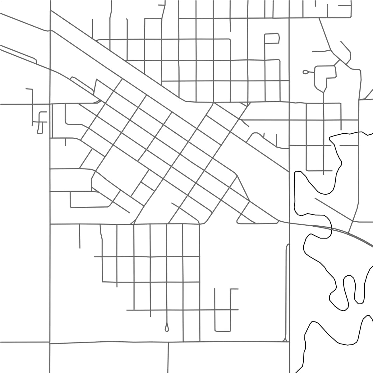 ROAD MAP OF VEGREVILLE, CANADA BY MAPBAKES