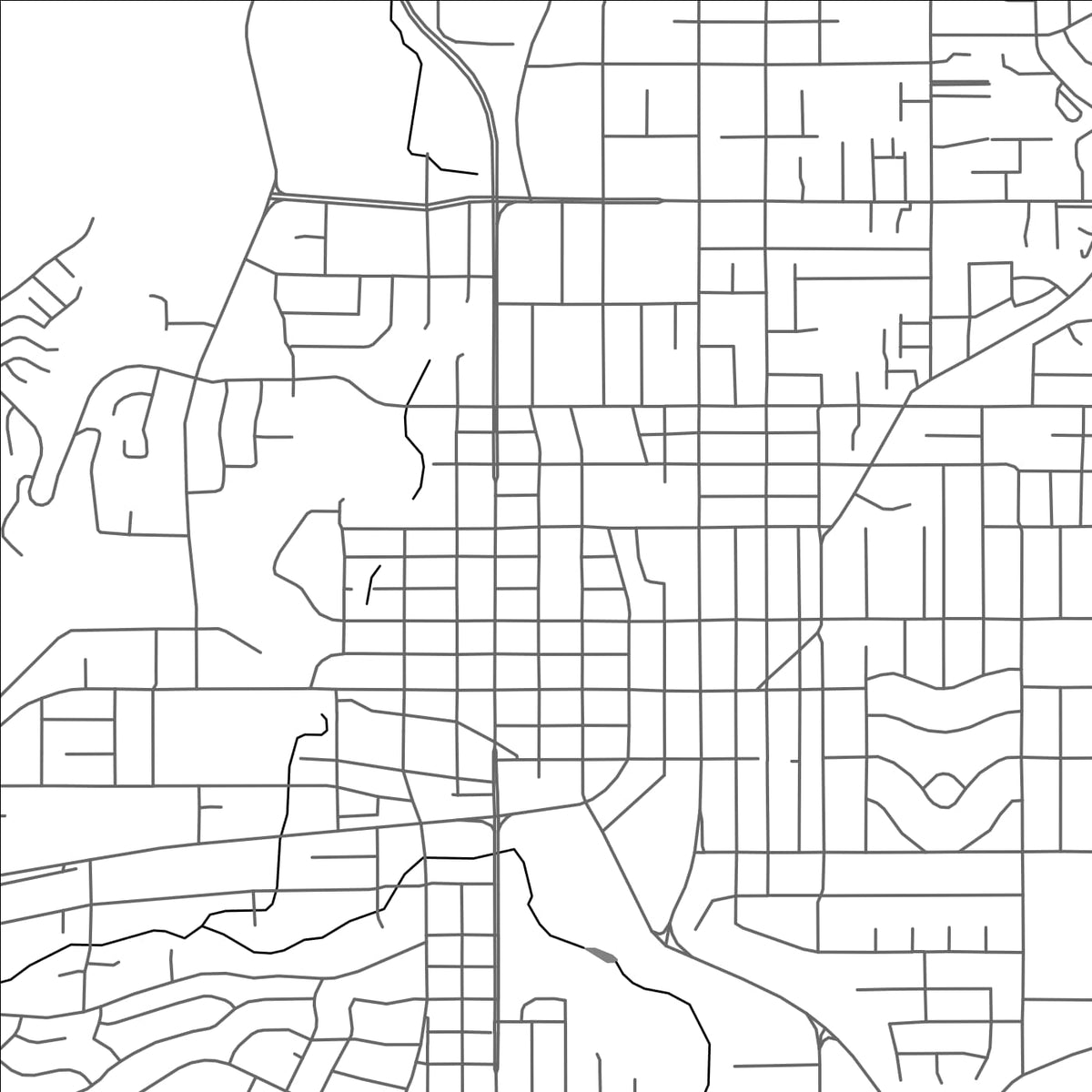 ROAD MAP OF VERNON, CANADA BY MAPBAKES