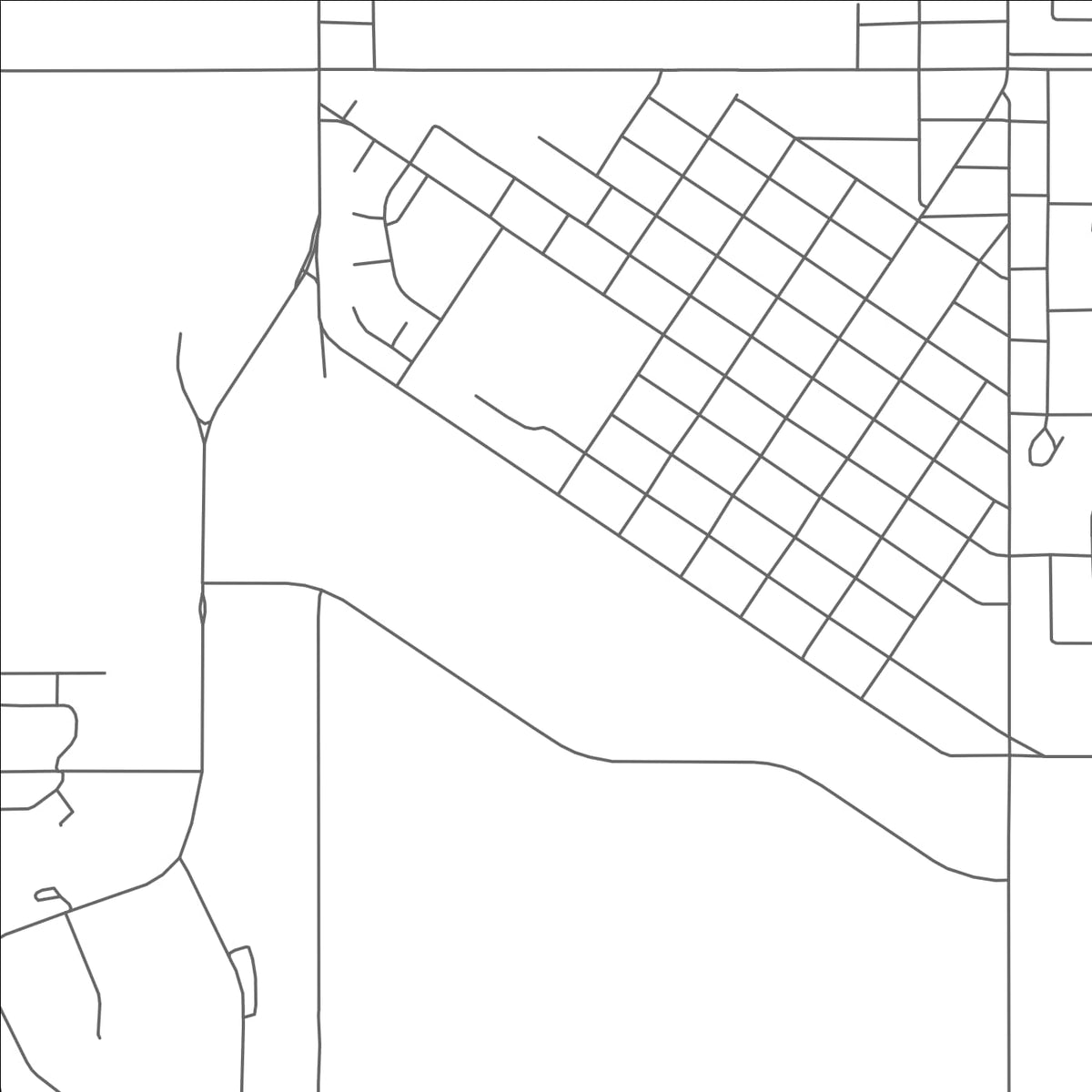 ROAD MAP OF WAINWRIGHT, CANADA BY MAPBAKES