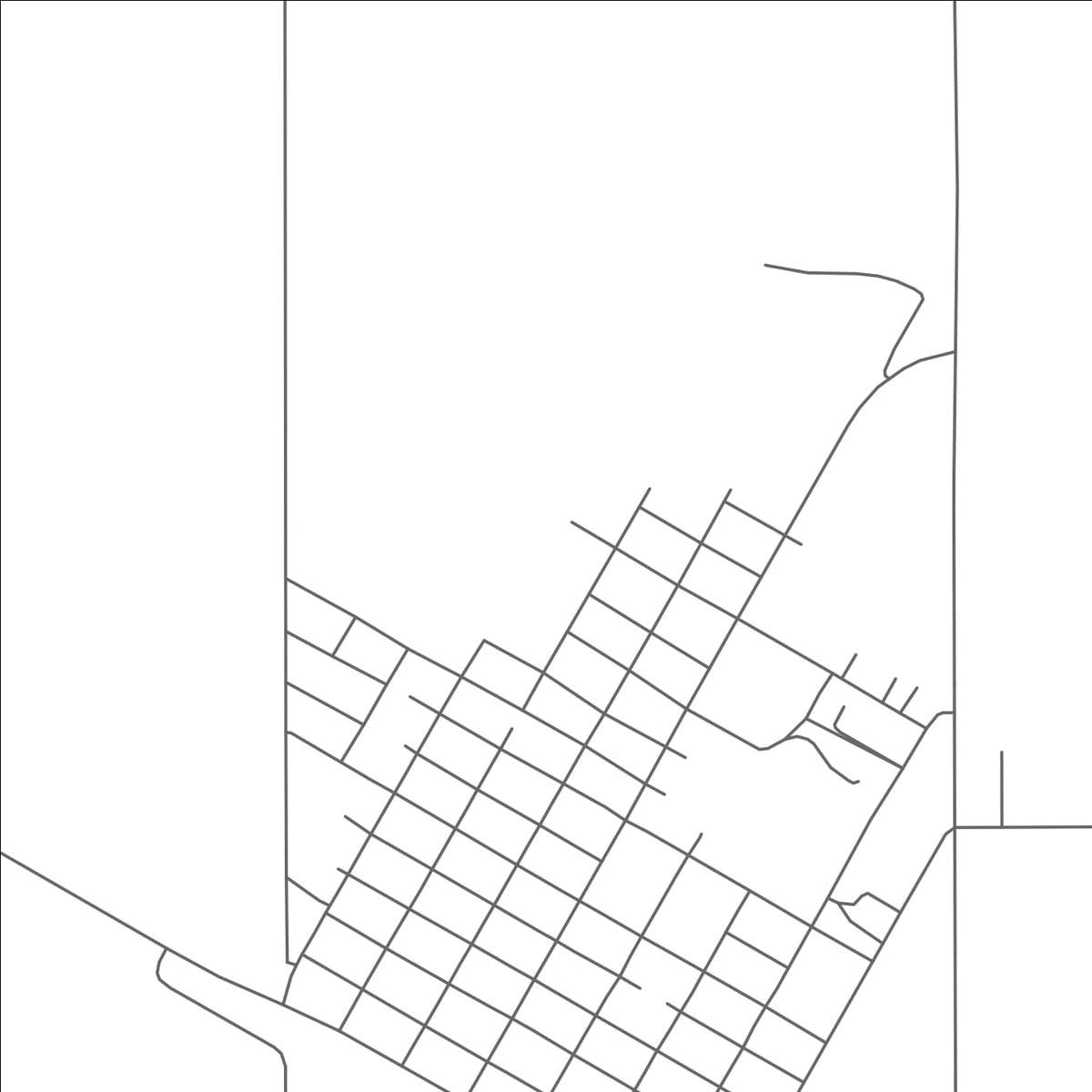ROAD MAP OF WATROUS, CANADA BY MAPBAKES