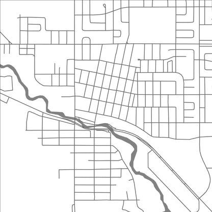 ROAD MAP OF WEYBURN, CANADA BY MAPBAKES