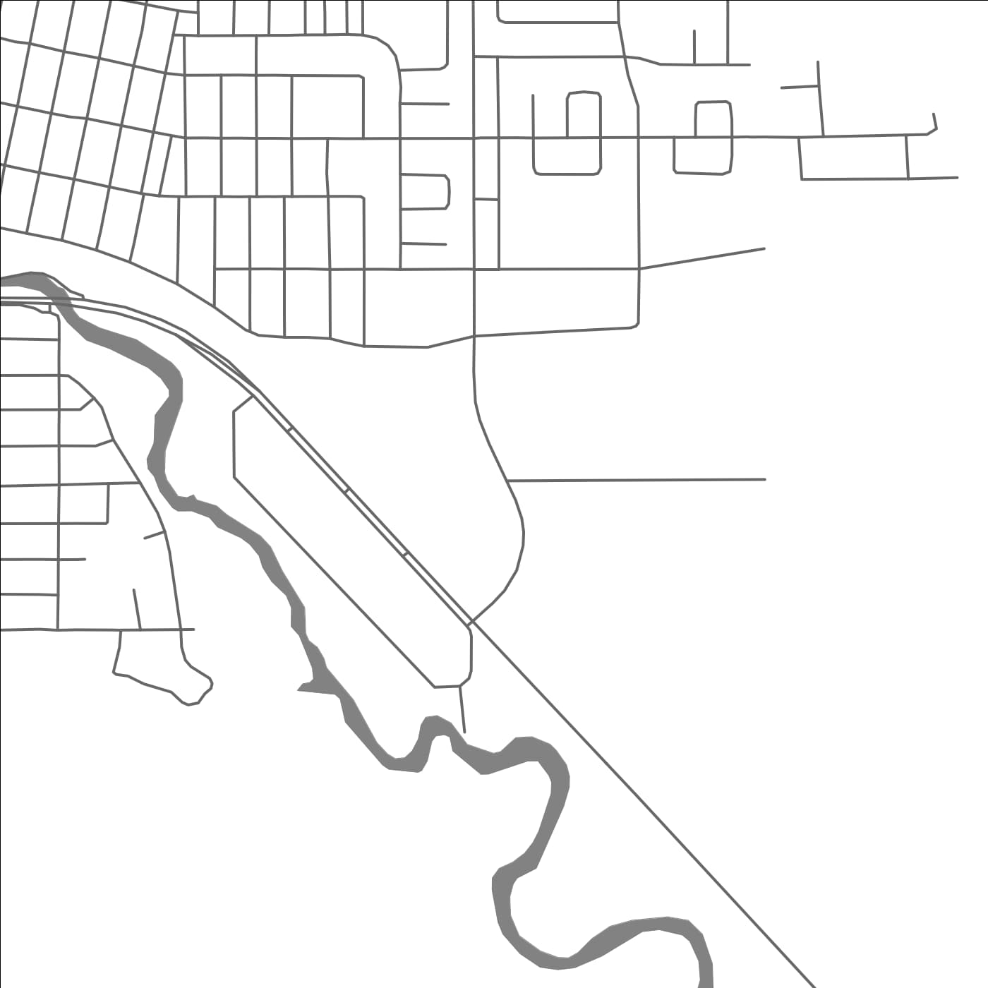 ROAD MAP OF WEYBURN NO 67, CANADA BY MAPBAKES