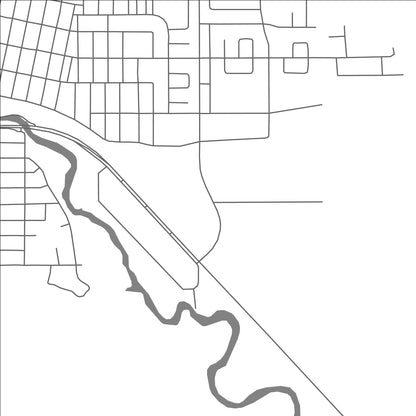 ROAD MAP OF WEYBURN NO 67, CANADA BY MAPBAKES