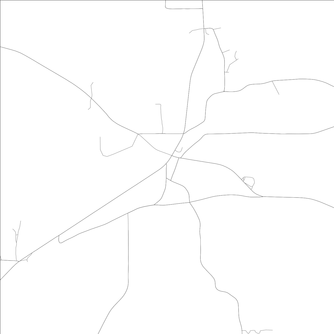 ROAD MAP OF FIVE POINTS, ALABAMA BY MAPBAKES