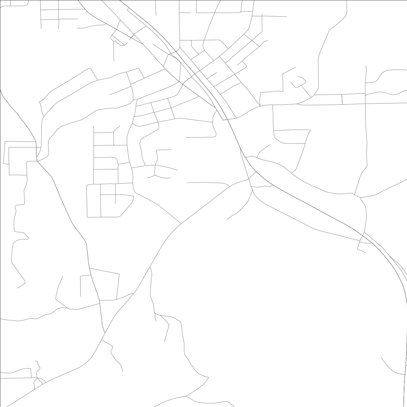 ROAD MAP OF GLENCOE, ALABAMA BY MAPBAKES