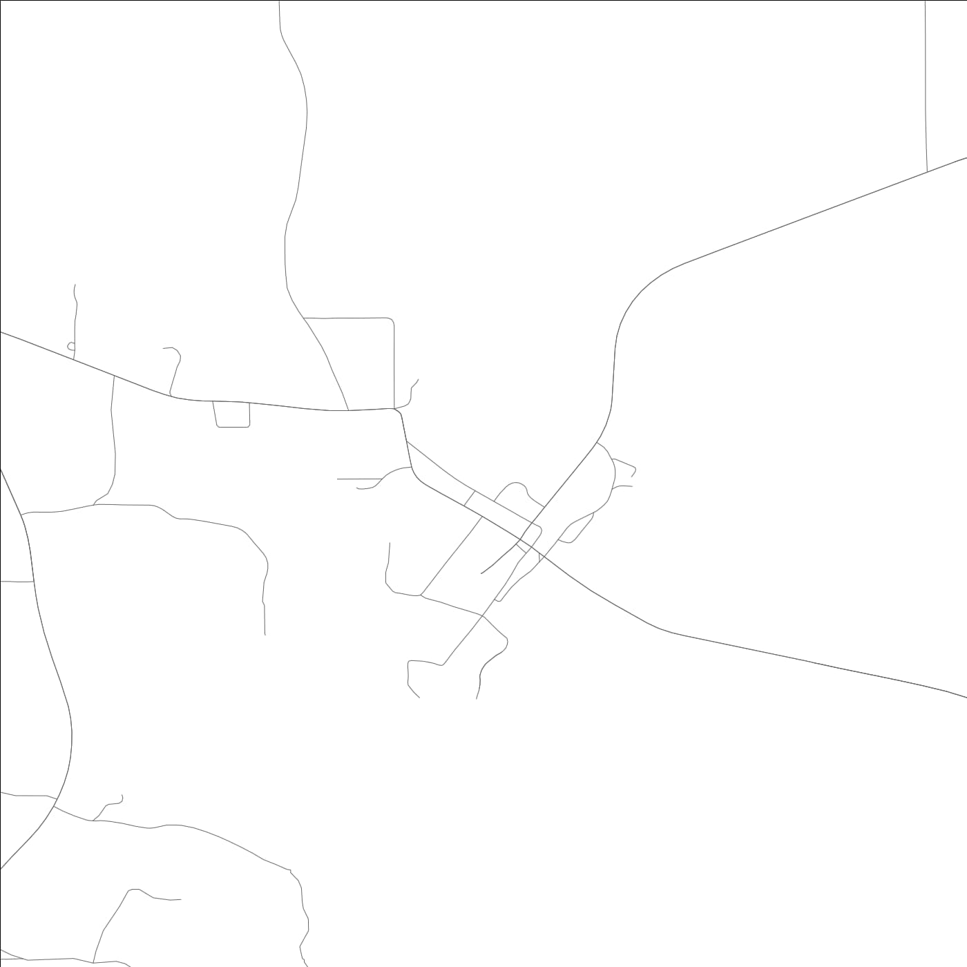 ROAD MAP OF GLENWOOD, ALABAMA BY MAPBAKES