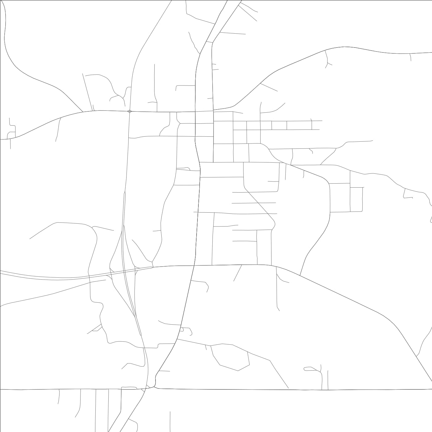 ROAD MAP OF GROVE HILL, ALABAMA BY MAPBAKES