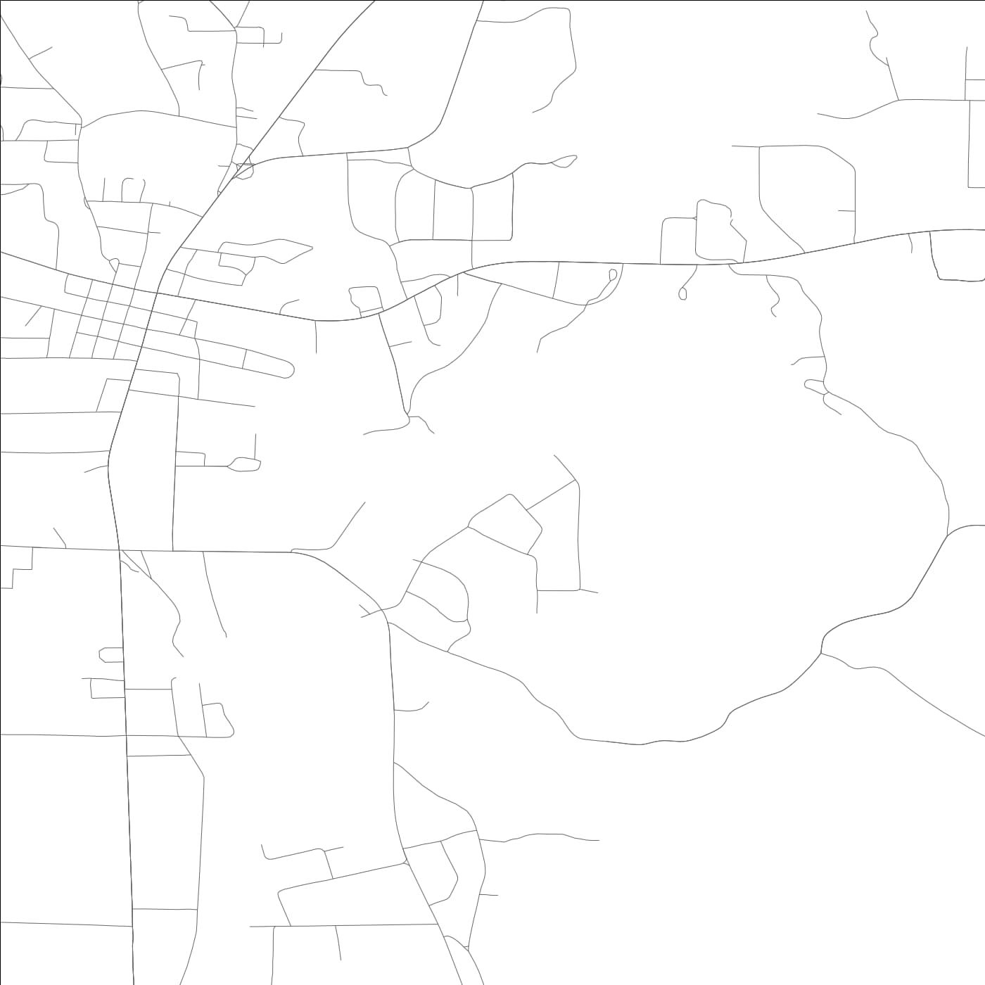 ROAD MAP OF HAMILTON, ALABAMA BY MAPBAKES