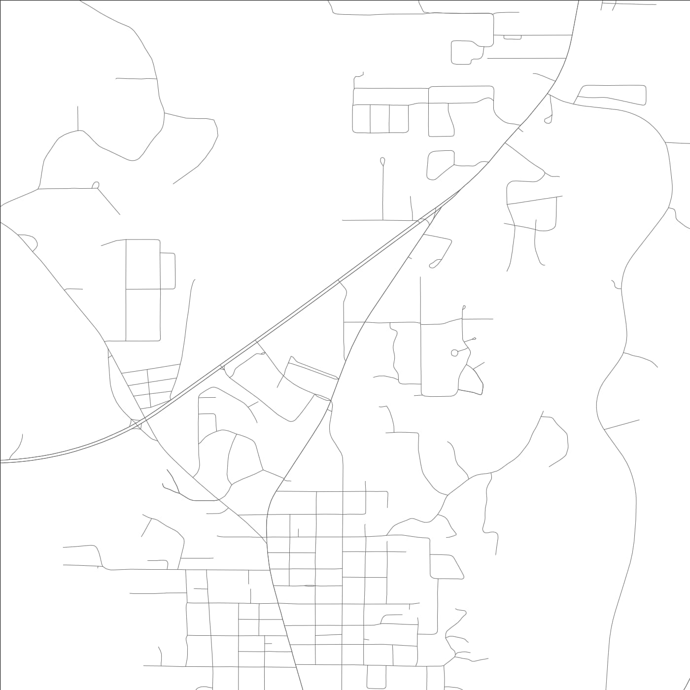 ROAD MAP OF JACKSON, ALABAMA BY MAPBAKES