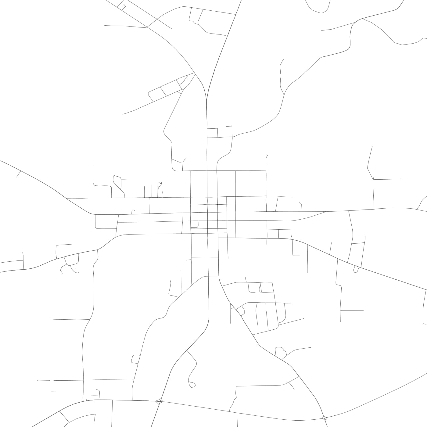 ROAD MAP OF LA FAYETTE, ALABAMA BY MAPBAKES