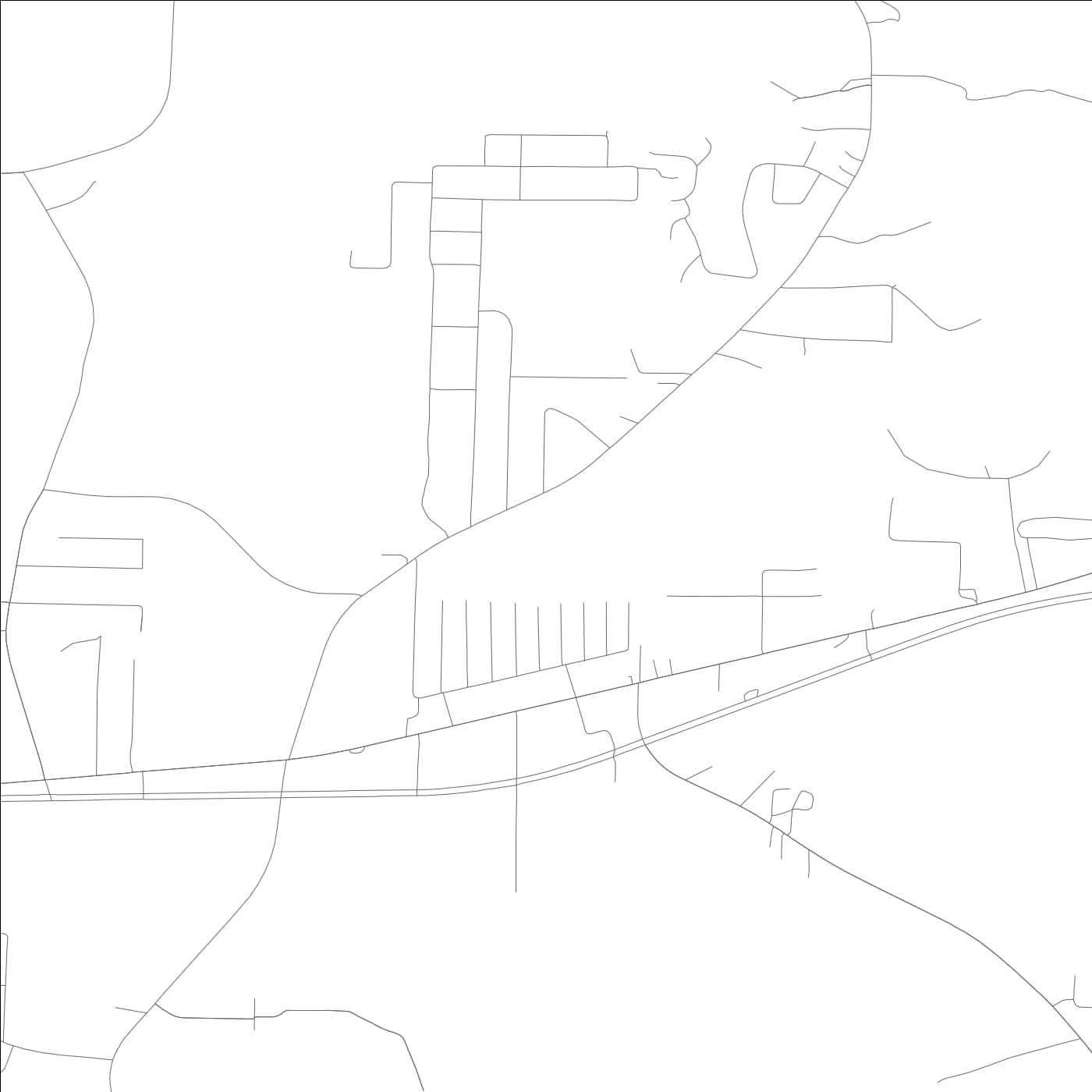 ROAD MAP OF LEVEL PLAINS, ALABAMA BY MAPBAKES