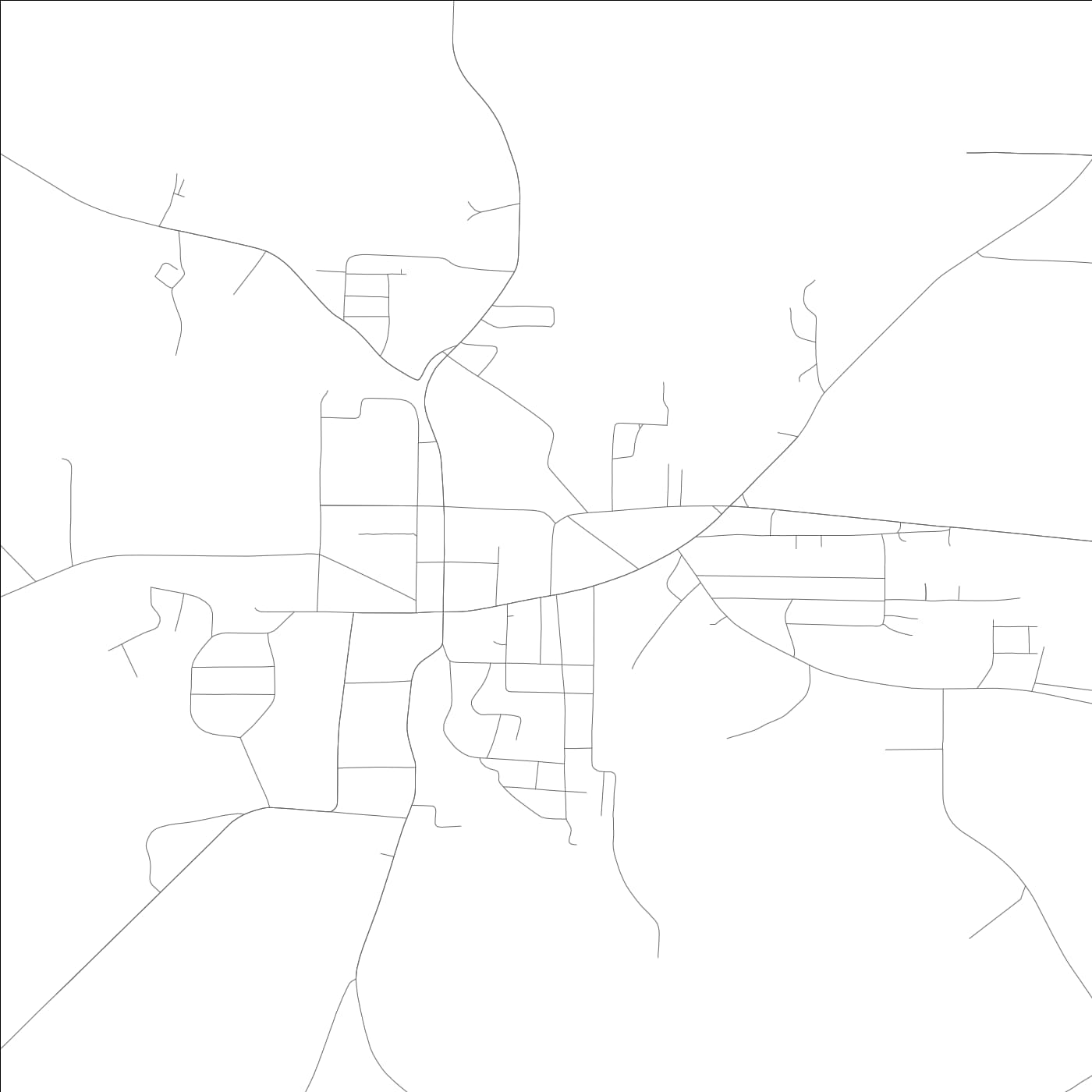 ROAD MAP OF LINEVILLE, ALABAMA BY MAPBAKES