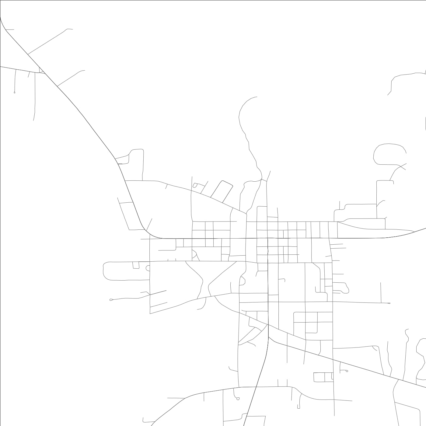 ROAD MAP OF LUVERNE, ALABAMA BY MAPBAKES