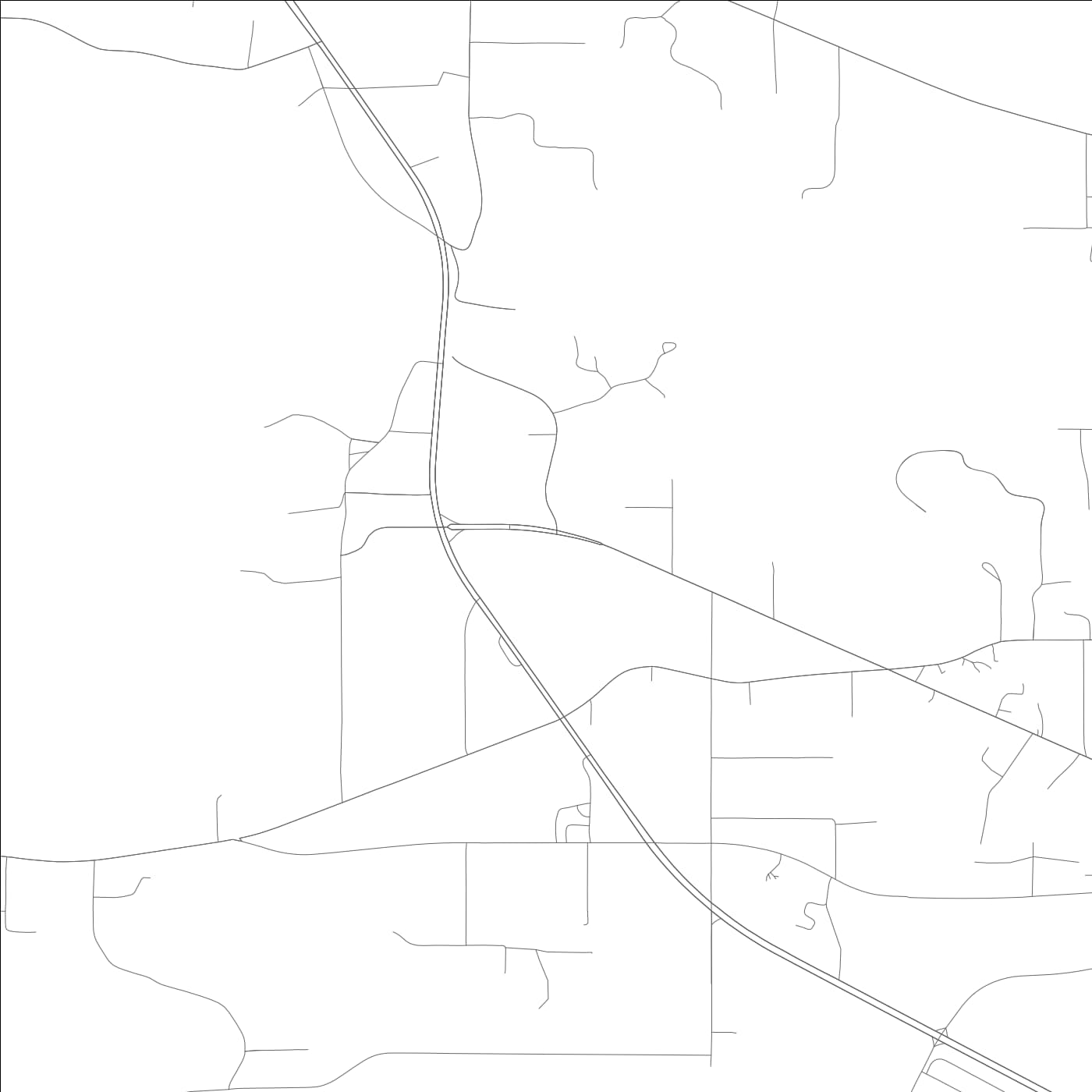 ROAD MAP OF OAK GROVE, ALABAMA BY MAPBAKES
