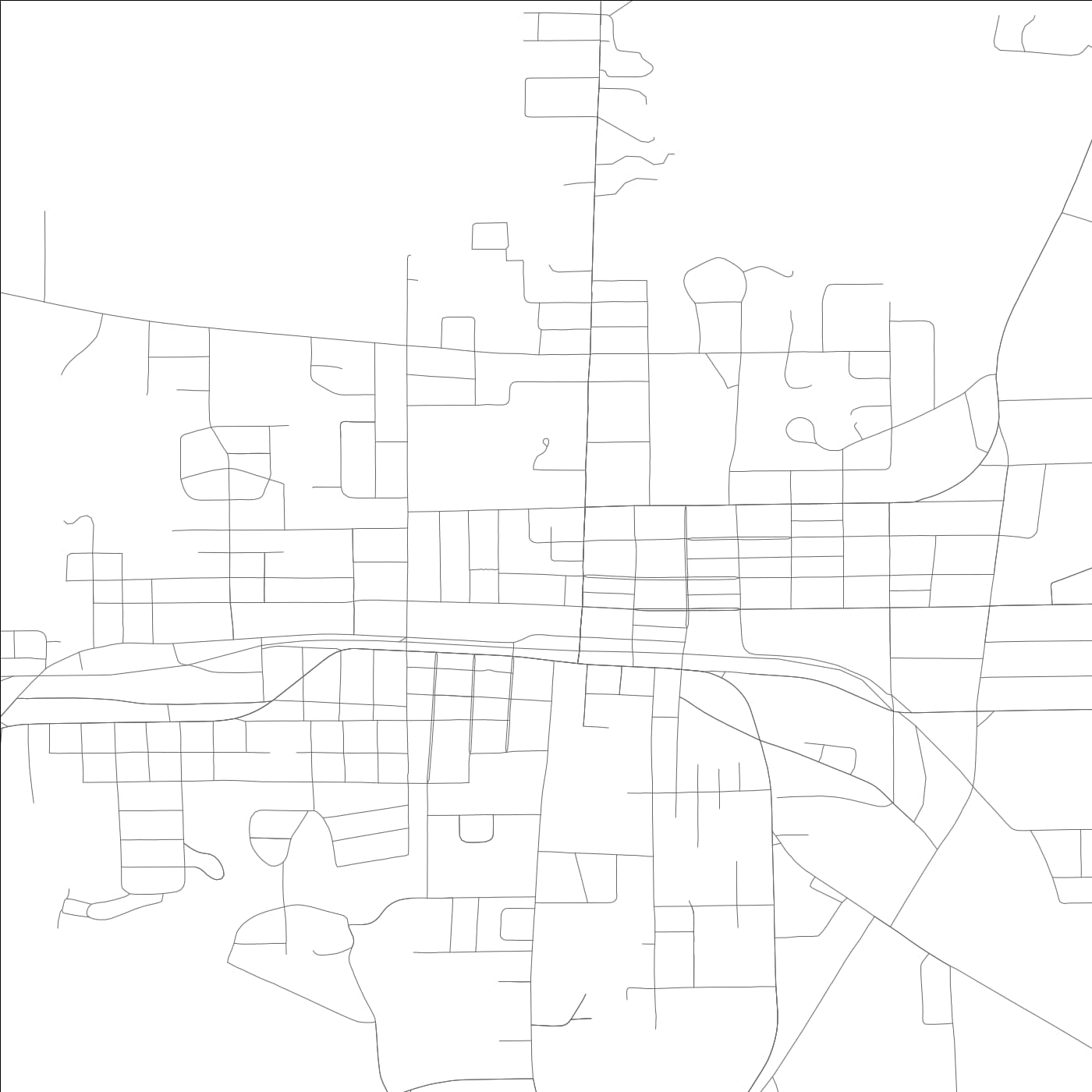 ROAD MAP OF OPP, ALABAMA BY MAPBAKES