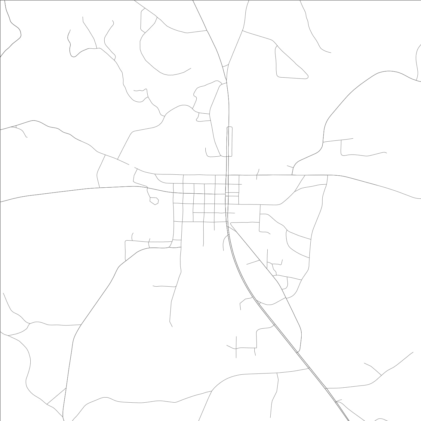 ROAD MAP OF WEDOWEE, ALABAMA BY MAPBAKES