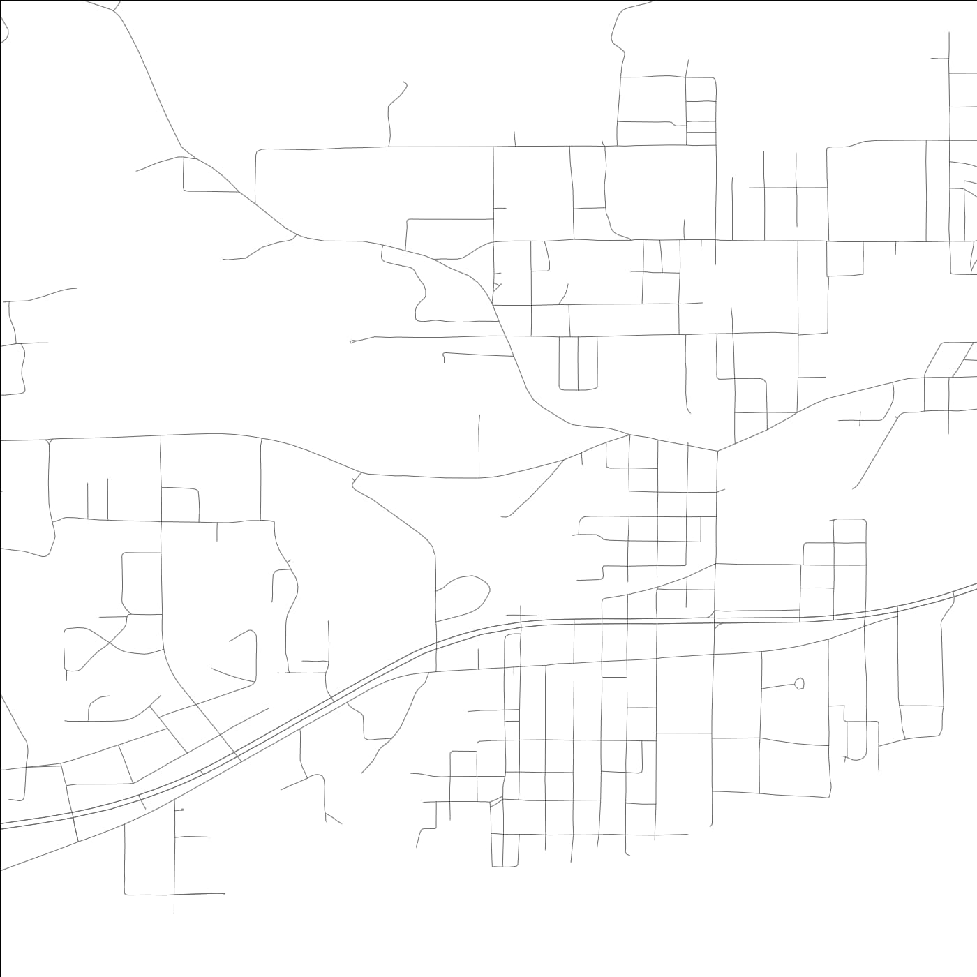 ROAD MAP OF WEST END COBB TOWN, ALABAMA BY MAPBAKES