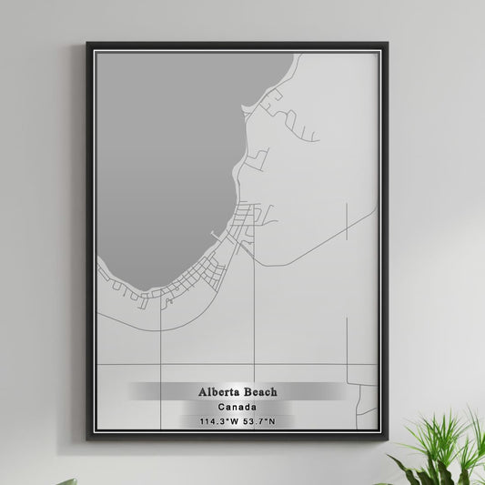 ROAD MAP OF ALBERTA BEACH, CANADA BY MAPBAKES